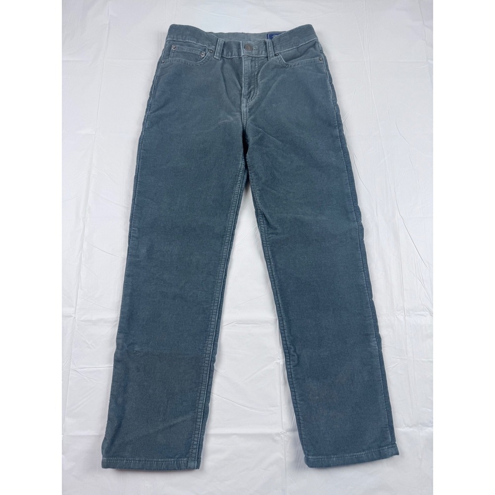 Vineyard Vines Boys Corduroy Pants Blue‎ Gray Size 10 Adjustable Waist Preppy